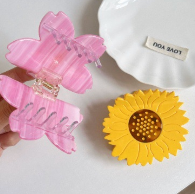 Spring Flower Claw Clip