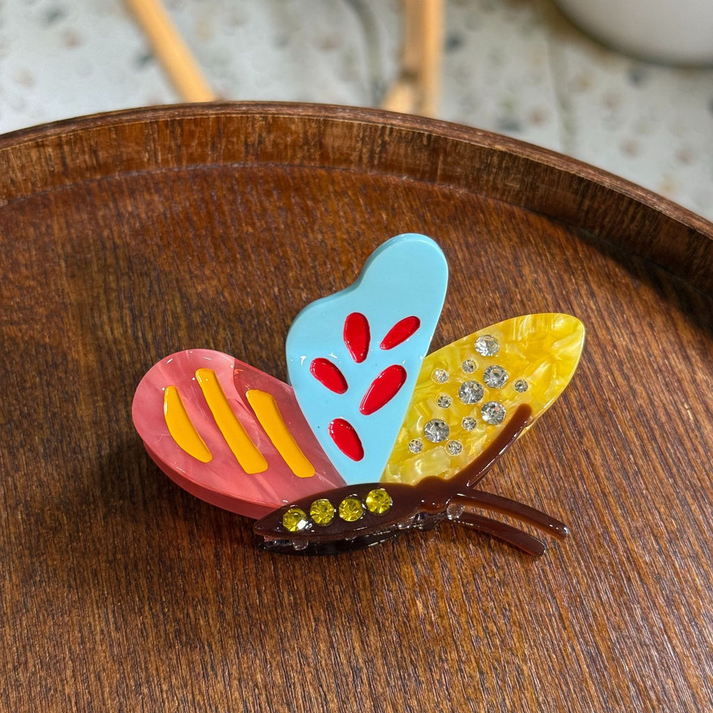 Summer Butterfly Acetate Claw Clip