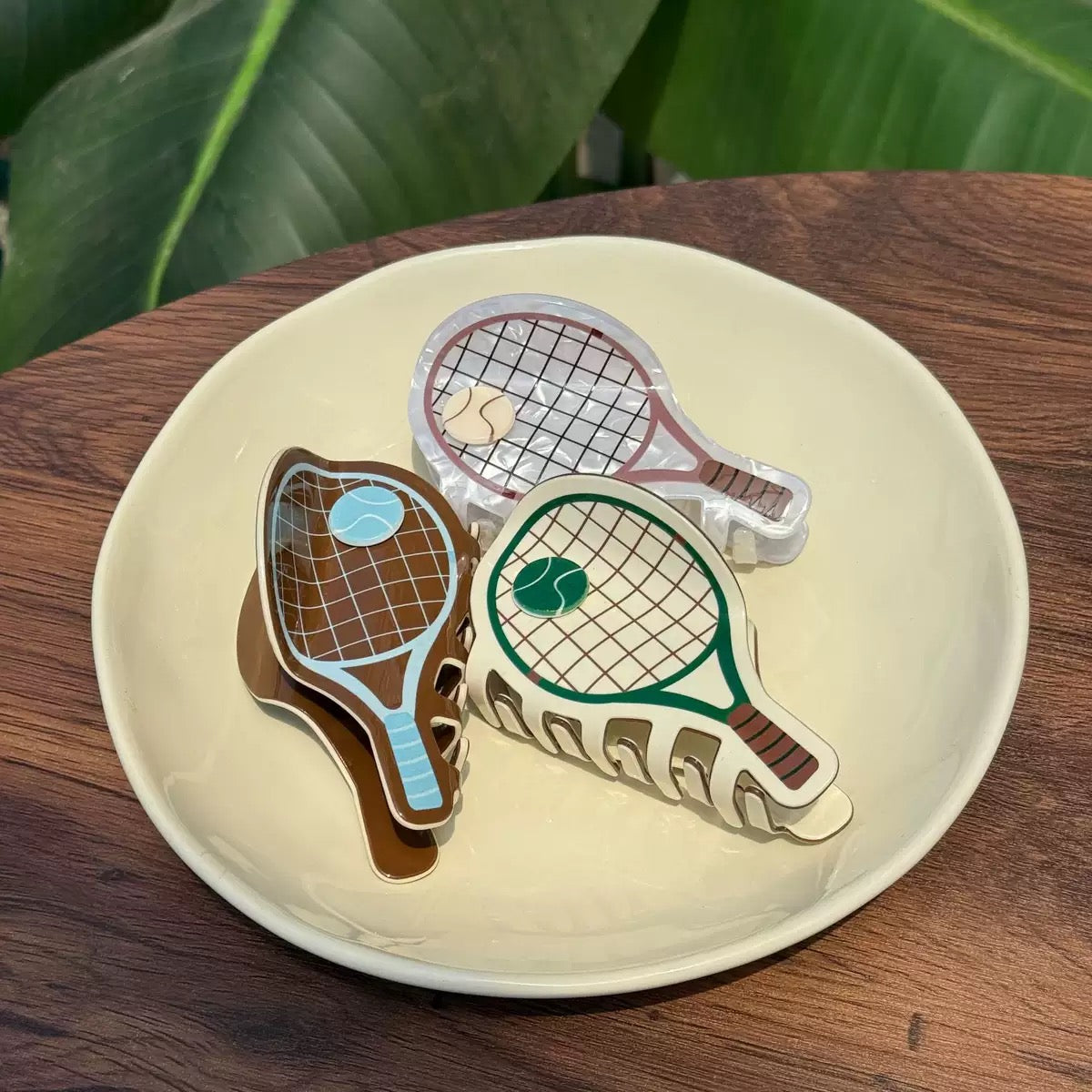 Vintage Tennis Racket Claw Clip