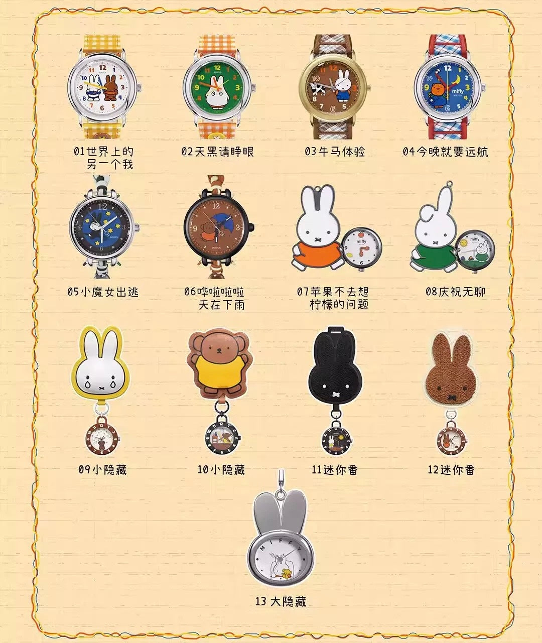 Miffy Find Yourself Series- Wristwatch Blind Box