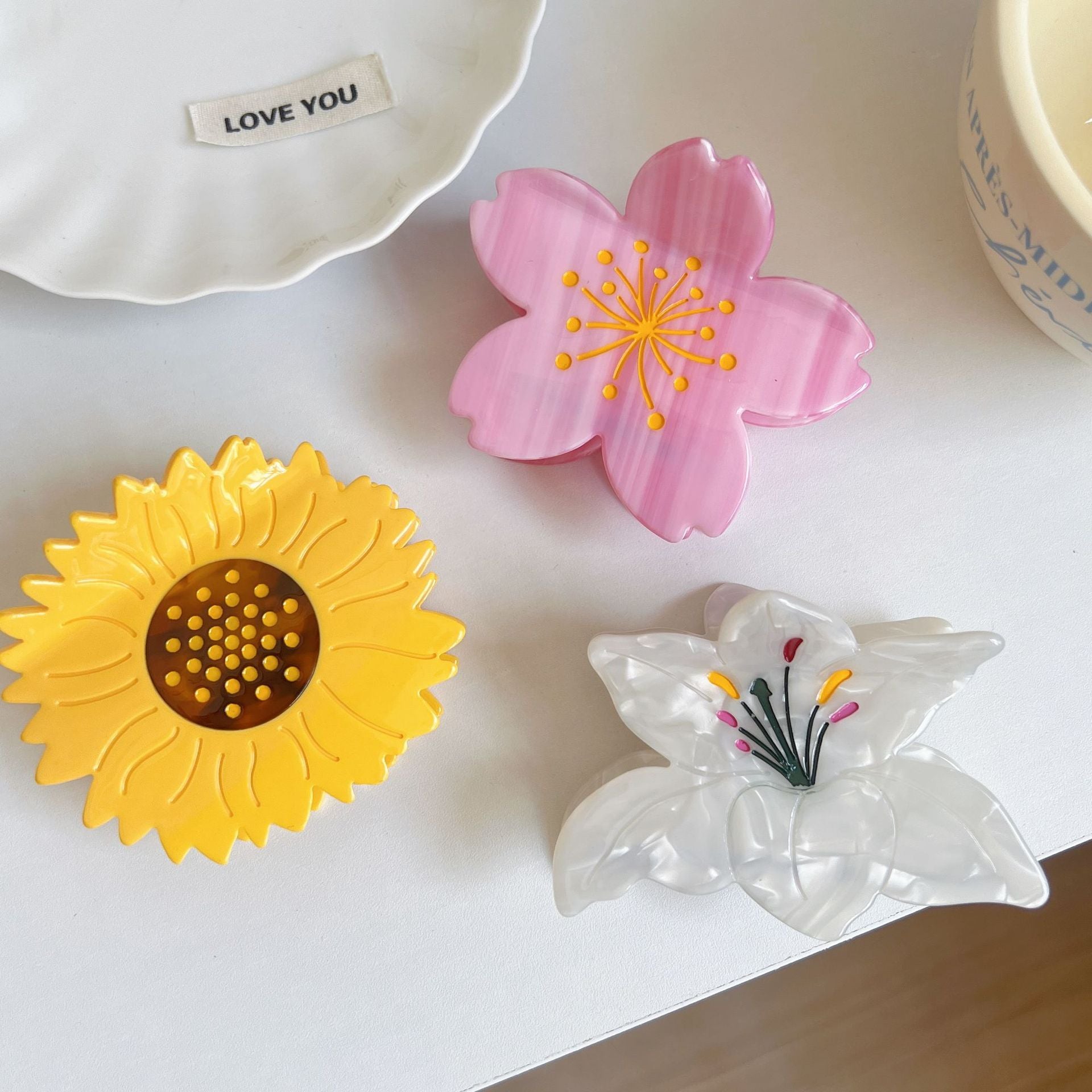 Spring Flower Claw Clip