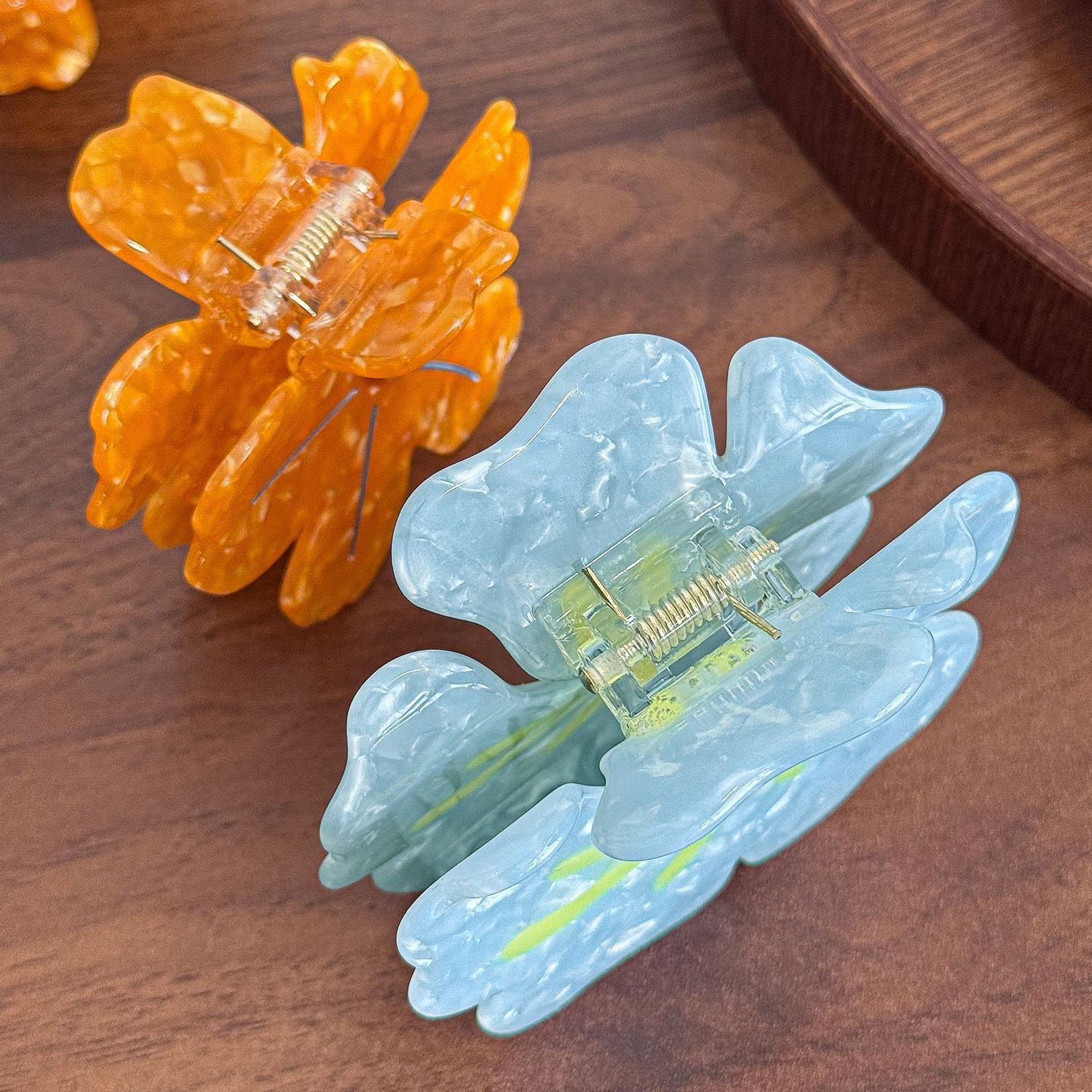 Holiday Flower Acetate Claw Clip